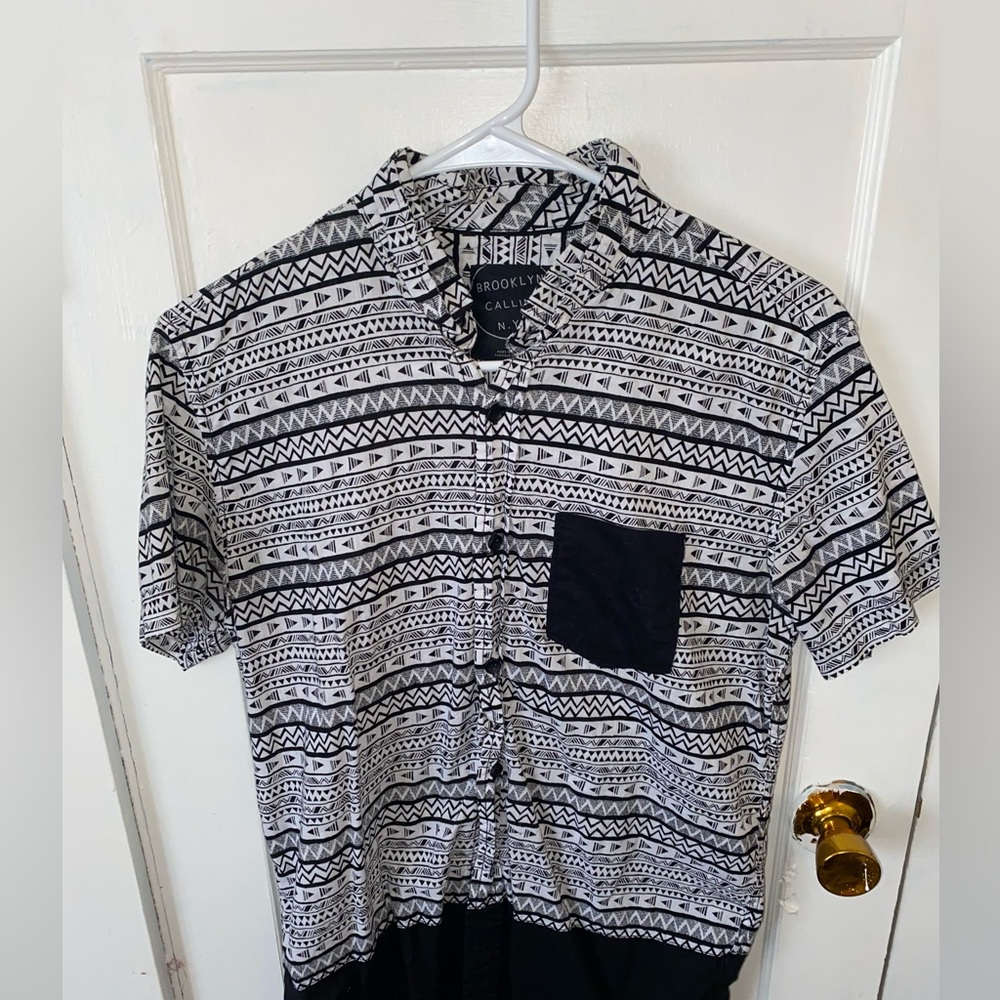 Black and White button up.
